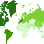 sourceforge Global Traffic Distribution Map (July 2010)