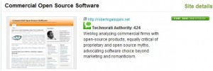 technorati's Commercial Open Source blog page
